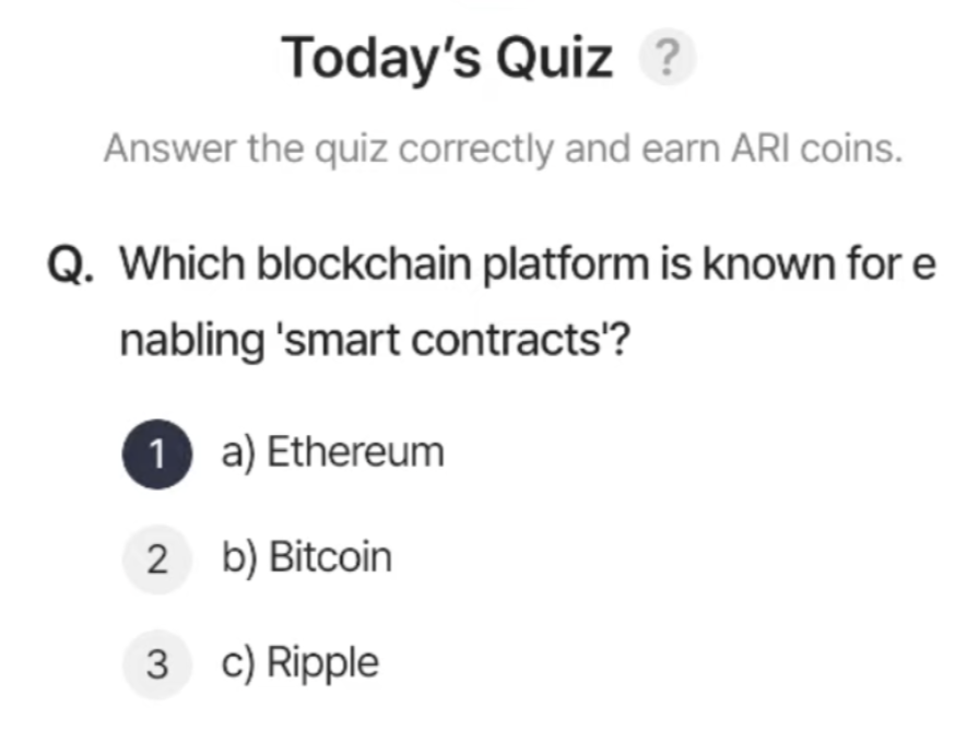 ARI Wallet Daily Quiz Answer 23 June 2025 (AriChain)